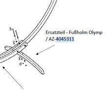 Load image into Gallery viewer, Technical diagram with labelled parts and text 'Ersatzteil - Fuöholm Olymp' and 'AZ-4045311'.