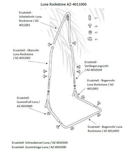 Load image into Gallery viewer, Technical diagram of a ski component with labelled parts and specifications.
