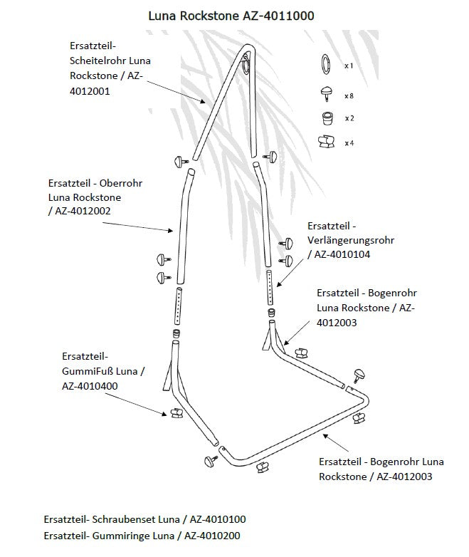Luna Rockstone Stand REPLACEMENT PARTS