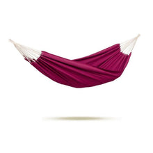 Load image into Gallery viewer, Purple hammock with white ropes on a white background

