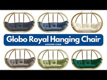 Load and play video in Gallery viewer, Globo Royal Verde Green Double Seater Hanging Chair (Weatherproof Cushion)
